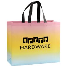 Custom Gradient Laminated Non-woven Tote Bag - 17.7"w x 13"h x 4.7"d