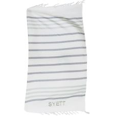 Custom Embroidered Cotton Fringed Beach Towel - 39'' x 70''