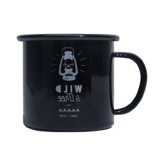 Custom Vintage Camp Drinking Enamel Mug - 12 oz.