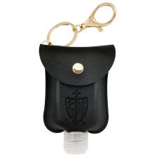 Custom Leather Hand Sanitizer Squeeze Bottles w/  Keychain - 2 oz.