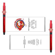 Full Color Custom 3-in-1 Banner Stylus Pen w/ Phone Stand
