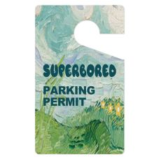 Full Color Custom Hanging Parking Permit - 3" w x 5" h