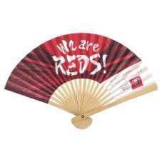 Full Color Custom Medium Folding Bamboo Hand Fan - 9"L