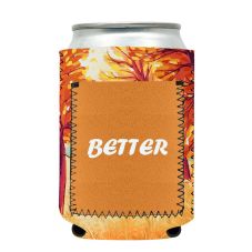 Full Color Custom Neoprene Can Cooler w/ Pocket