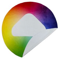 Full Color Custom Polyester-Cotton Blend Round Beach Towel - 60"