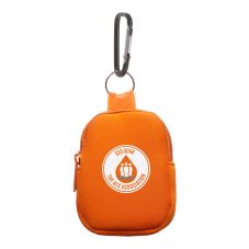 Full Color Custom Portable Coin Pouch w/ Carabiner