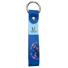 Full Color Custom PU Leather Keychain