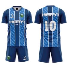 Full Color Custom Men's V-Neck Soccer Jersey Set