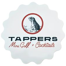 Full Color Custom Round Scalloped Edge Pulpboard Coasters - 40 pt.