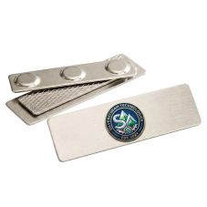 Full Color Custom Stainless Steel Name Tags - 3" x 1"