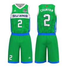 Full Color Custom Men's V-Neck Basketball Jersey Set