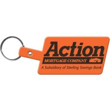 Slanted Rectangle Soft Imprinted Key Tag