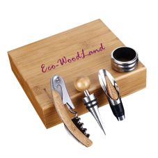 Custom Eco-friendly Wine Tool Gift Set - 4 Piece