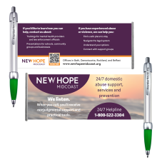 Full Color Custom Silver Clip Banner/Flag Pen