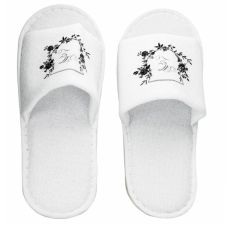 Custom Open Toe Terry Cotton Hotel Slippers 