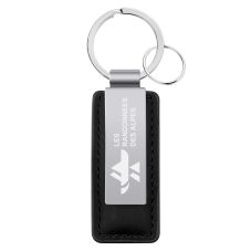 Custom Leatherette w/ Rectangular Metal Key Tag