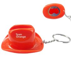 Custom Cowboy Hat Bottle Opener Keychain