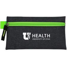 Heather Zippered Custom Tech Pouch