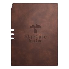 Custom Die Cut Leatherette Notebook - 6.3'' x 8.3''