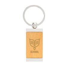Custom Two-Tone Wooden Key Tag