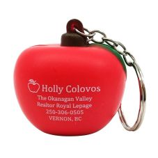Custom Apple Shaped Keychain Stress Ball