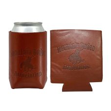 Custom Collapsible Leather Beer Can Cooler