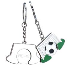 Custom Soccer Goal Keychain w/ Trolley Coin