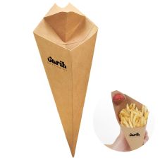 Full Color Custom Disposable French Fries Paper Cone