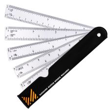 Custom Butterfly Fan Scale Ruler - 19 Scales
