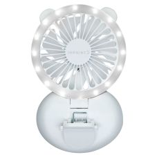 Custom 2 in 1 Clip On Table & Neck Mini Fan w/ Selfie Ring Light