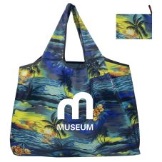 Full Color Custom Large Folding Tote Bag - 23'' w x 15.7'' h