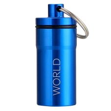Custom Metal Waterproof Pill Shape Box Keychain