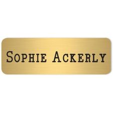Full Color Custom Brass Name Tags - 3" x 1"