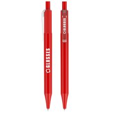 Custom Plastic Click Action Pen w/ Transparent Clip