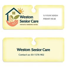 Full Color Custom Hanging Parking Permit w/ Card holder - 5"w x 2"h
