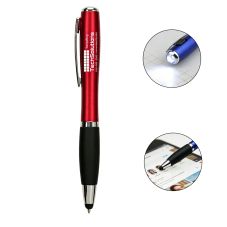 Custom 3-in-1 Stylus Ballpoint Pen w/ LED Light