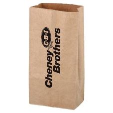 Natural Kraft Grocery Custom Bags - 4.7"W x 8.5"H x 2.7"D