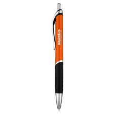 Custom Swoosh Vibrant Ballpoint Pen w/ Chrome Trim