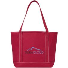 Custom Cotton Canvas Boat Style Tote Bag - 20" W x 13" H x 7" D