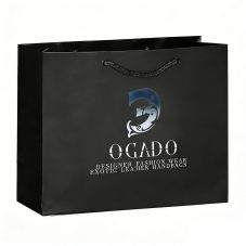 Custom Foil Stamp Glossy Laminated Shopping Bag - 8.5"W x 5.5"H x 3"D