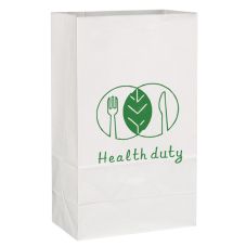 Custom White Kraft  Peanut Bags - 3.5"W x 7"H x 2.1"D