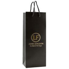 Custom Matt Eurotote Paper Wine Bag - 5.25"W x 13"H x 3.25"D