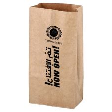 Custom Natural Kraft Grocery Bag - 5.1"W x 9.5"H x 3.1"D