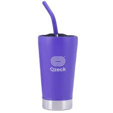 Custom Double Wall Travel Tumbler w/ Straw - 17 oz.