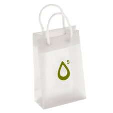 Frosted Translucent Custom Plastic Bags - 5"W x 8"H x 3"D