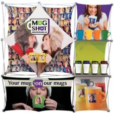Full Color Deluxe Pop-Up Custom Floor Displays w/ Shelves - 7.5'