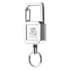 Custom Badge Reel Keychain w/ Carabiner