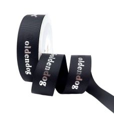 Custom Stamped Polyester Threaded Ribbon - .88''