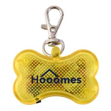 Custom Dog Bone Pet Safety Light w/ Name Tag