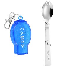 Custom Foldable Stainless Steel Spork w/ Case